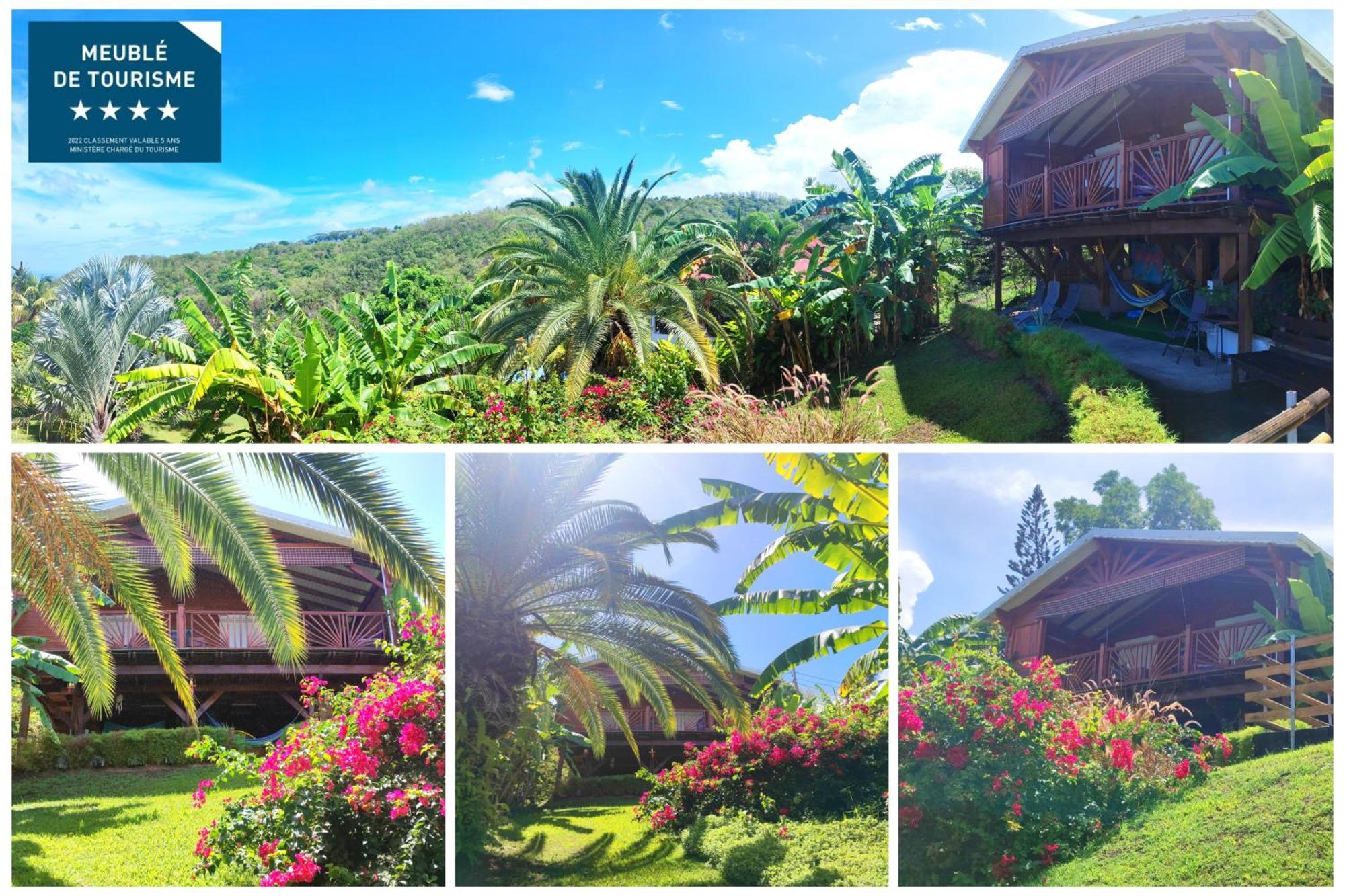 Gîte 4 étoiles, la Vieille Sucrerie St Claude Guadeloupe, Jacuzzi Spa privatif, vue exceptionnelle sur la mer des Caraïbes Basse-Terre Exterior foto